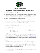 City Of Northglenn Sales/use Tax Return General Instructions