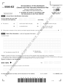 Form 5500-ez Draft - Annual Return Of One-participant(owners And Their Spouses) Retirement Plan - 2008