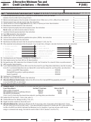 Fillable California Schedule P (540) - Attach To Form 540 - Alternative Minimum Tax And Credit Limitations - Residents - 2011 Printable pdf