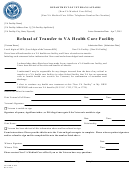 Va Form 10-8001 - Refusal Of Transfer To Va Health Care Facility
