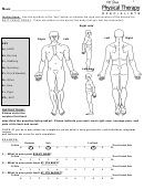 Physical Therapy Location And Type Of The Discomfort Form