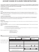 Form Dr 1102 - Account Change Or Closure Form