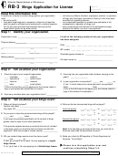 Form Rb-3 - Bingo Application For License - Illinois Department Of Revenue