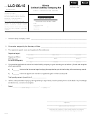 Form Llc-50.15 - Limited Liability Company Act - Illinois Secretary Of State