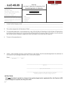 Form Llc-45.25 - Limited Liability Company Act - Illinois Secretary Of State