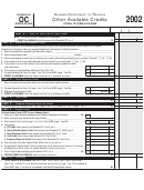 Schedule Oc (form 40 Or 40nr) - Other Available Credits - Alabama Department Of Revenue - 2002