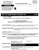 Form H-1040(nr) - Individual Return For Non-residents Instructions - 2002