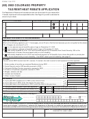 Form 104 Ptc - Colorado Property Tax/rent/heat Rebate Application - 2002