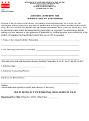 Amended Authority For Limited Liability Partnership Form - Government Of The District Of Columbia