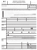 Form W-7 - Application For Irs Individual Taxpayer Identification Number