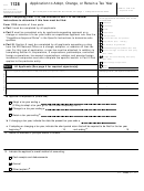 Form 1128 - Application To Adopt, Change, Or Retain A Tax Year - Department Of The Treasury