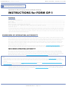 Form Op-1 - Application For Motor Property Carrier And Broker Authority