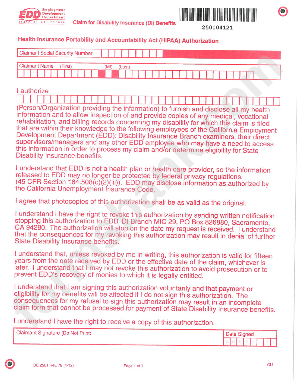 Nj Disability Forms Printable / Division Of Temporary Disability And
