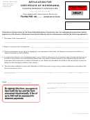 Application For Certificate Of Withdrawal - South Dakota Secretary Of State