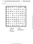 Thanksgiving Word Search Puzzle Template