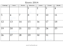 Calendario De Template - 2014