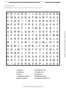 Thanksgiving Word Search Puzzle Template
