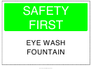 Safety Eye Wash Fountain