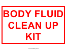 Body Fluid Clean Up Kit