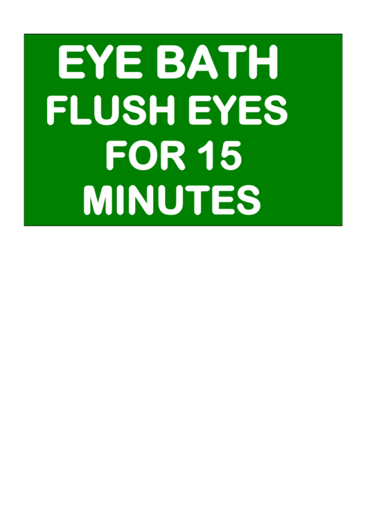 Emergency Eye Bath Instructions Printable pdf