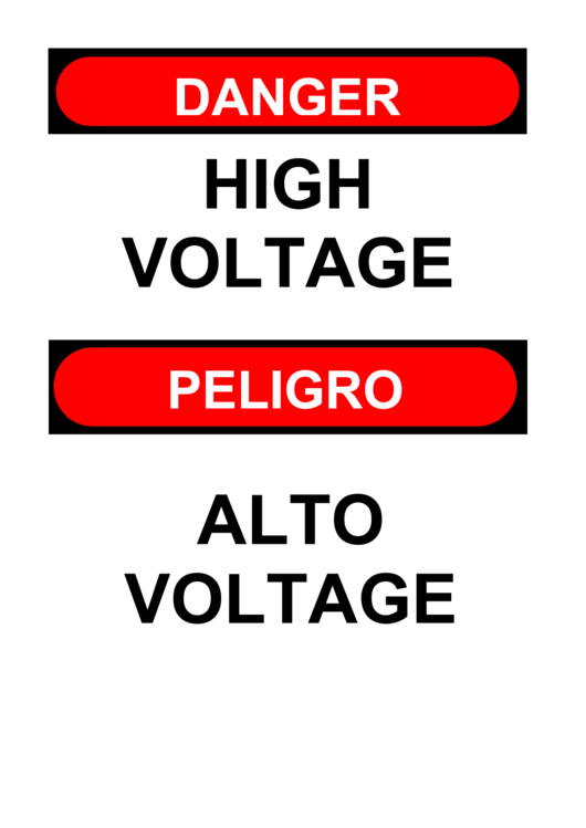 Danger Sign Template Printable pdf