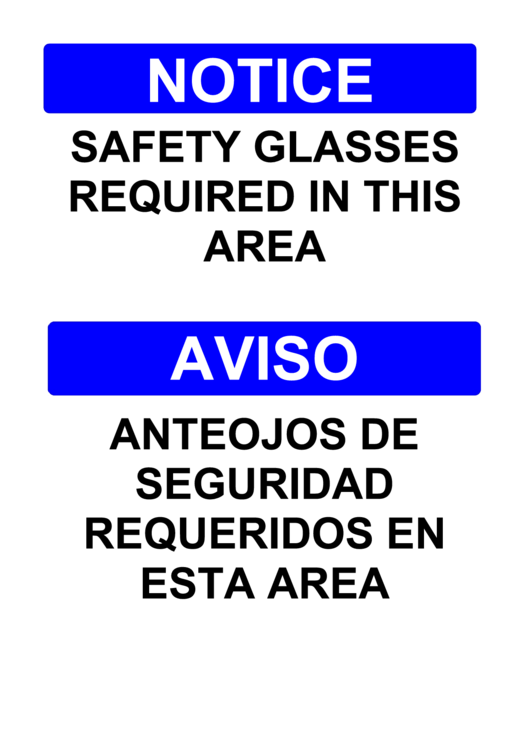 Safety Glasses Printable pdf