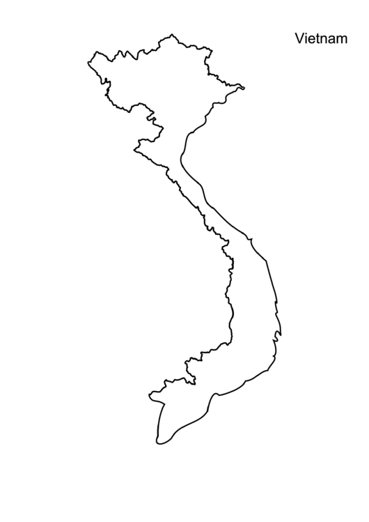 Vietnam Map Template printable pdf download