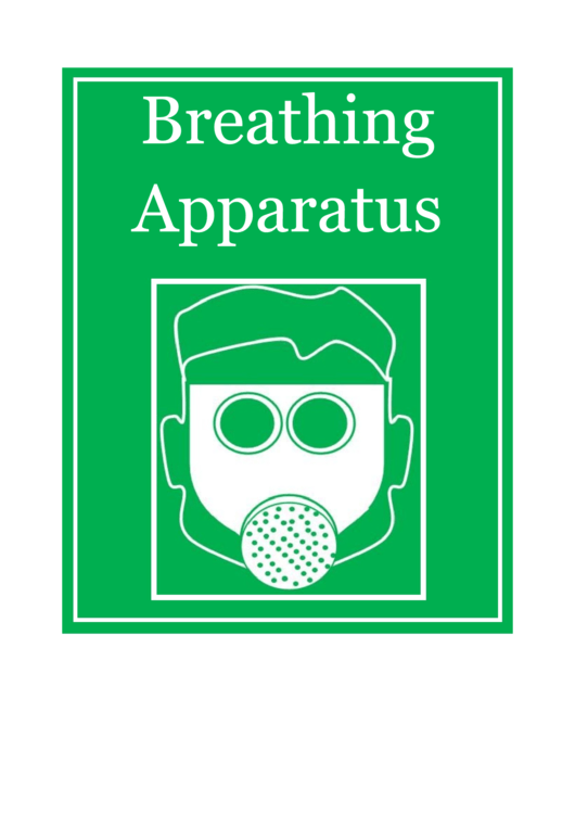 Breathing Apparatus Printable pdf