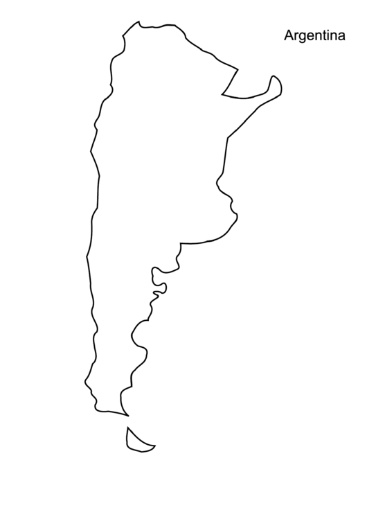 Argentina Map Template printable pdf download
