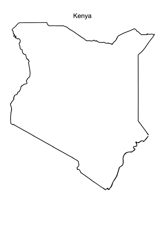 Kenya Map Template Printable pdf