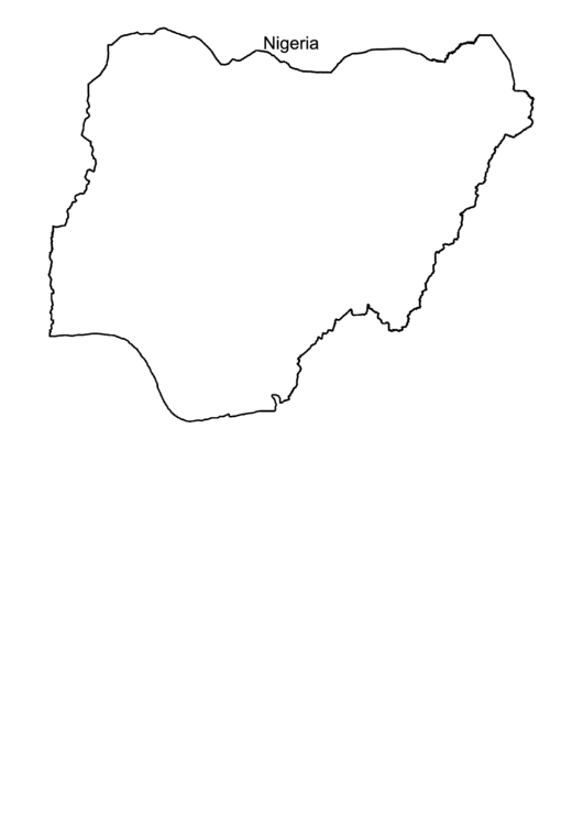 Nigeria Map Template Printable pdf
