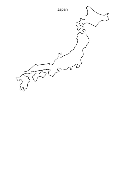 Japan Map Template Printable pdf