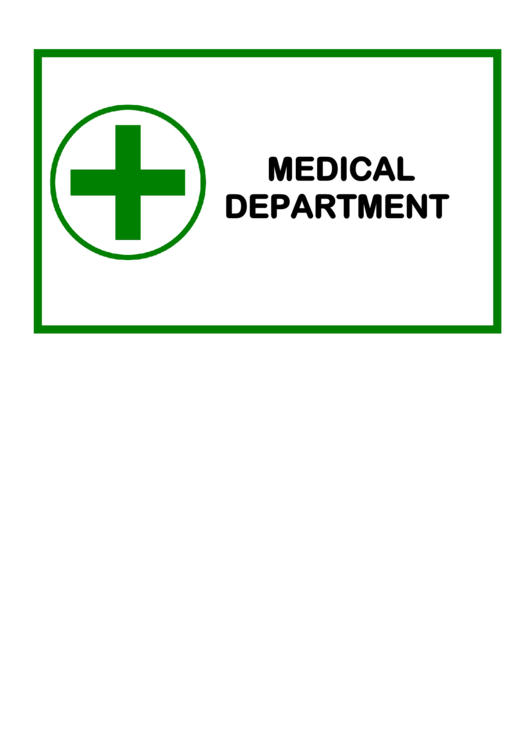 Emergency Medical Department Cross Printable pdf