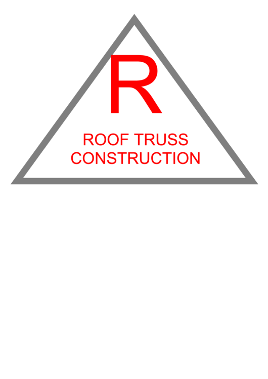 Roof Truss Construction Sign Template Printable pdf