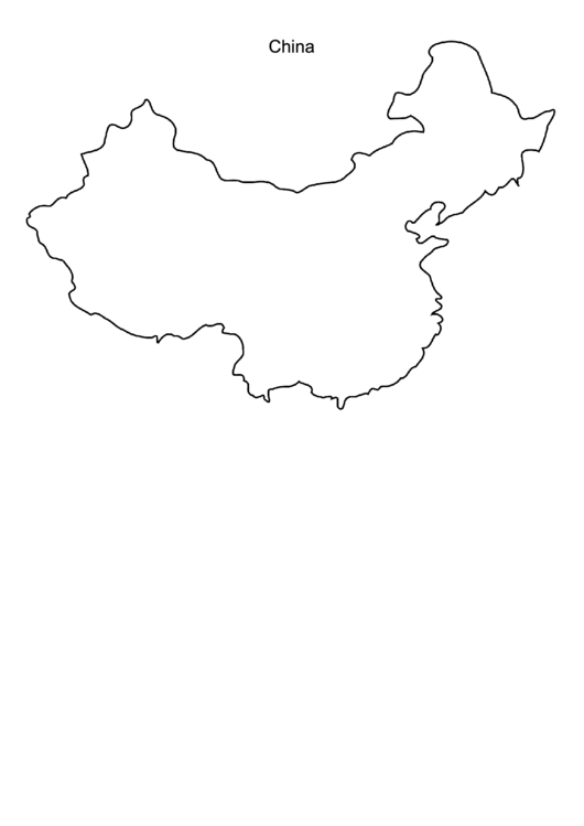 China Map Template Printable pdf