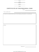 Certificate Of Professional Care