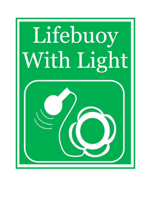 Lifebuoy With Light Printable pdf