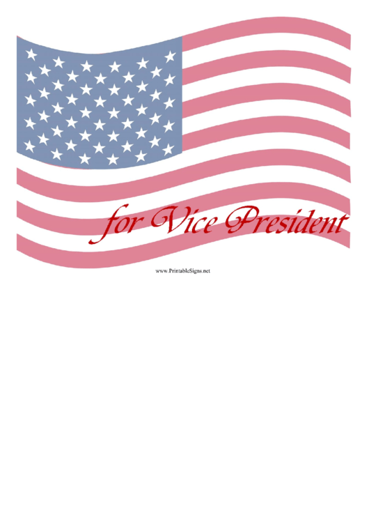 Fillable Vice President Sign Campaign Signs Printable pdf