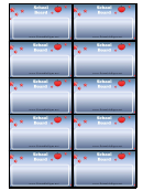 School Board Sign Palm Cards Template