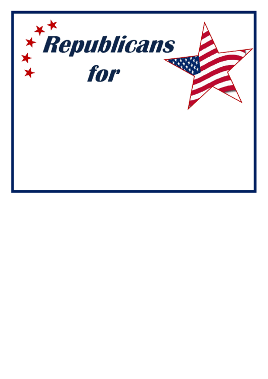Republicans Support Sign Campaign Signs Printable pdf