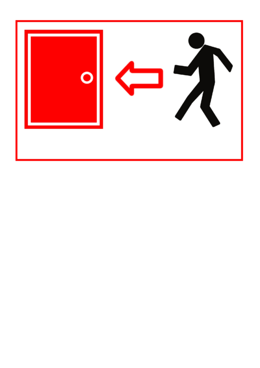 Emergency Door Left Sign