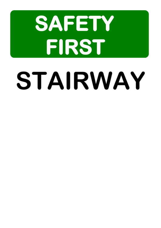 Safety Stairway Printable pdf