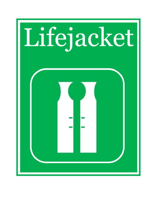 Lifejacket Sign Template Printable pdf
