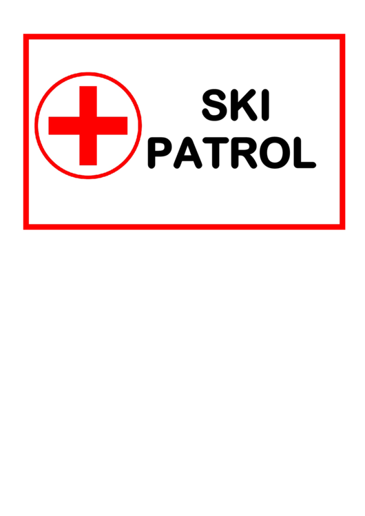 Emergency Ski Patrol Cross Printable pdf