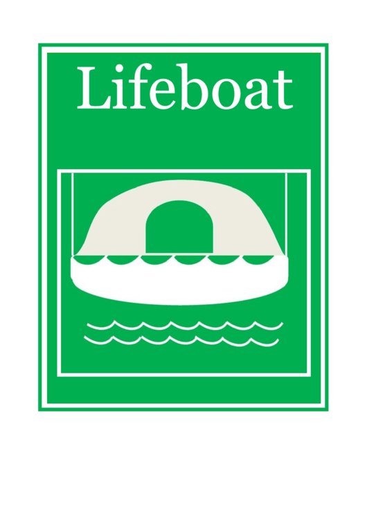Lifeboat Sign Template Printable pdf