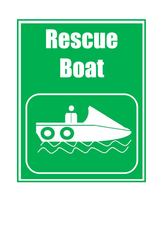 Rescue Boat Sign Template Printable pdf