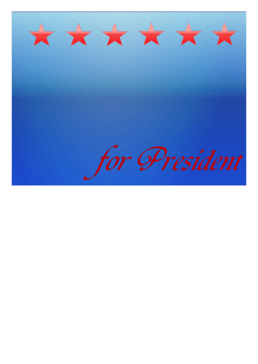 President Sign Campaign Signs Printable pdf