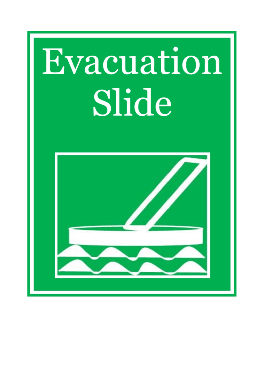 Evacuation Slide Printable pdf
