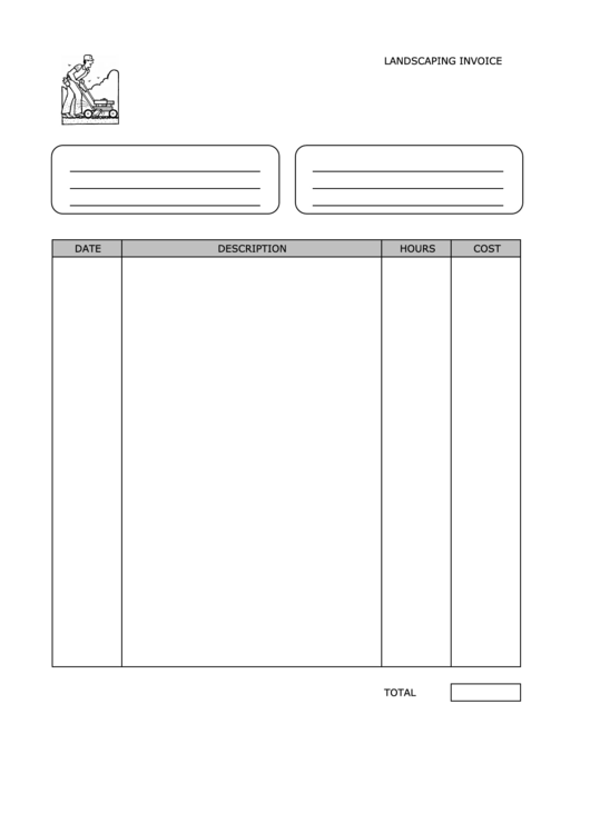Landscaping Invoice Template Printable pdf