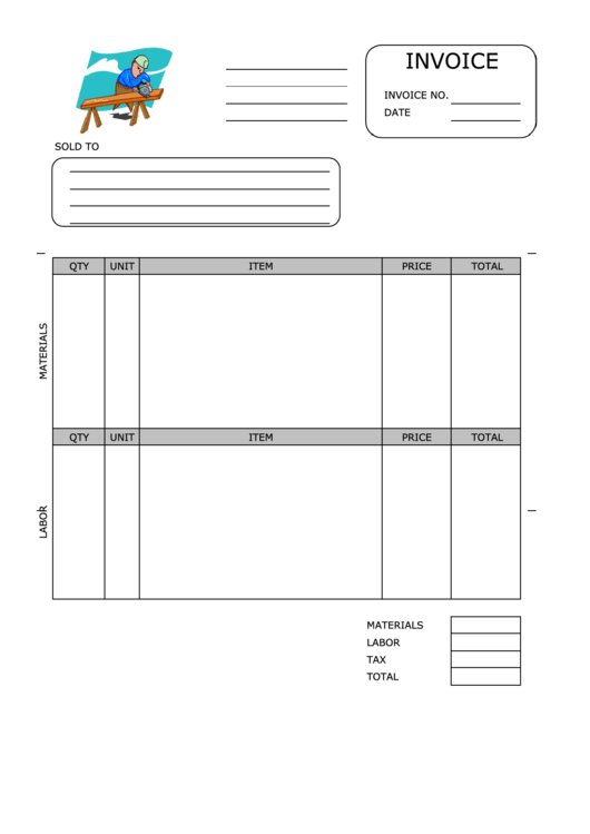 Repairs Invoice Template Printable pdf